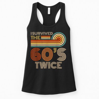 I Survived The 60s Twice Sixties 70th 70s Year Old Birthday Womens Tank Top