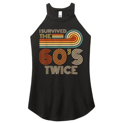 I Survived The 60s Twice Sixties 70th 70s Year Old Birthday Women's Perfect Tri Rocker Tank