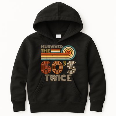 I Survived The 60s Twice Sixties 70th 70s Year Old Birthday Kids Hoodie
