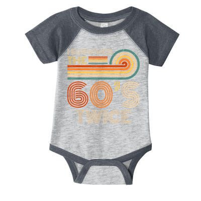 I Survived The 60s Twice Sixties 70th 70s Year Old Birthday Infant Baby Jersey Bodysuit