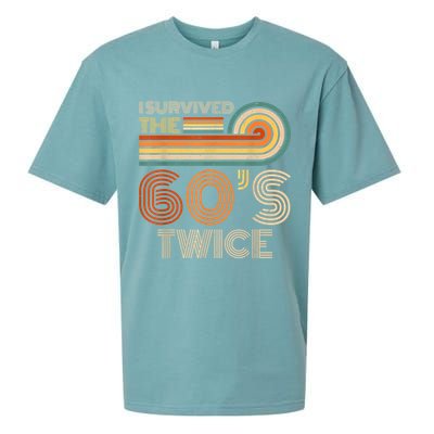 I Survived The 60s Twice Sixties 70th 70s Year Old Birthday Sueded Cloud Jersey T-Shirt