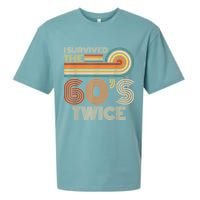 I Survived The 60s Twice Sixties 70th 70s Year Old Birthday Sueded Cloud Jersey T-Shirt