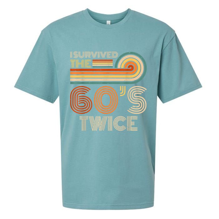 I Survived The 60s Twice Sixties 70th 70s Year Old Birthday Sueded Cloud Jersey T-Shirt