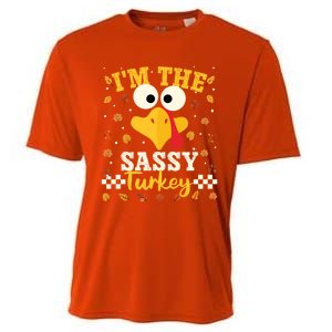 IM Sassy Turkey Family Matching Thanksgiving Group Party Cute Gift Cooling Performance Crew T-Shirt