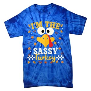 IM Sassy Turkey Family Matching Thanksgiving Group Party Cute Gift Tie-Dye T-Shirt