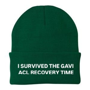 I Survived The Gavi Acl Recovery Time Knit Cap Winter Beanie