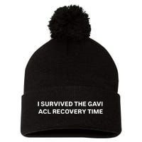 I Survived The Gavi Acl Recovery Time Pom Pom 12in Knit Beanie