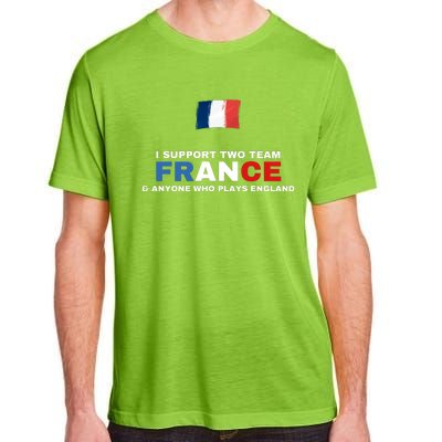 I Support Two Team France And Anyone Who Plays England Adult ChromaSoft Performance T-Shirt