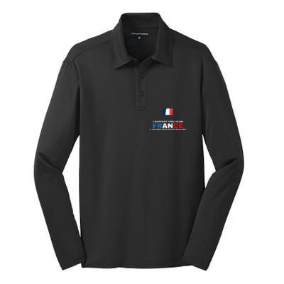 I Support Two Team France And Anyone Who Plays England Silk Touch Performance Long Sleeve Polo