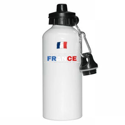 I Support Two Team France And Anyone Who Plays England Aluminum Water Bottle