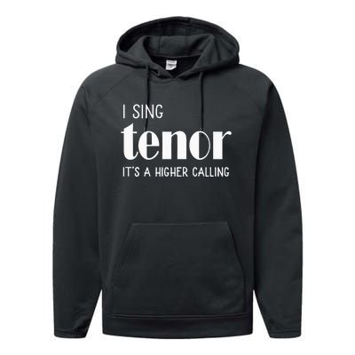 I Sing Tenor Its A Higher Calling Vocal Singer Gift Performance Fleece Hoodie