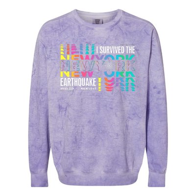 I Survived The New York City Earthquake Colorblast Crewneck Sweatshirt