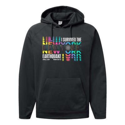 I Survived The New York City Earthquake Performance Fleece Hoodie