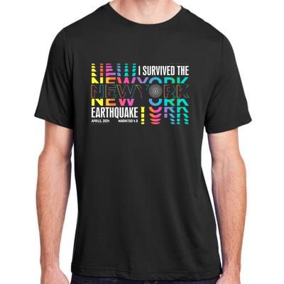 I Survived The New York City Earthquake Adult ChromaSoft Performance T-Shirt