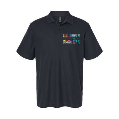 I Survived The New York City Earthquake Softstyle Adult Sport Polo