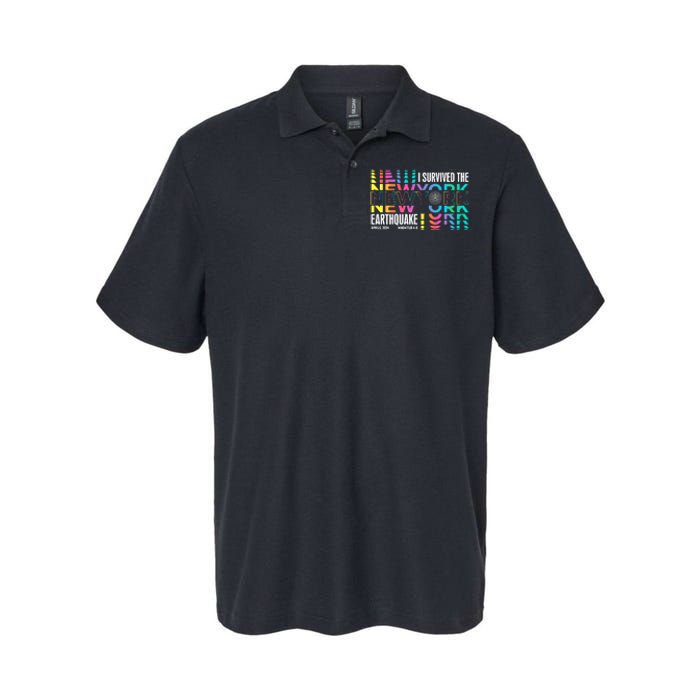 I Survived The New York City Earthquake Softstyle Adult Sport Polo