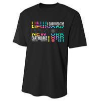 I Survived The New York City Earthquake Performance Sprint T-Shirt