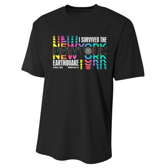 I Survived The New York City Earthquake Performance Sprint T-Shirt