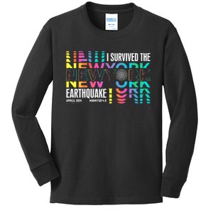 I Survived The New York City Earthquake Kids Long Sleeve Shirt