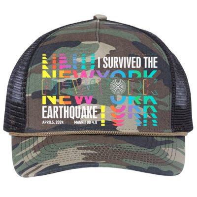 I Survived The New York City Earthquake Retro Rope Trucker Hat Cap