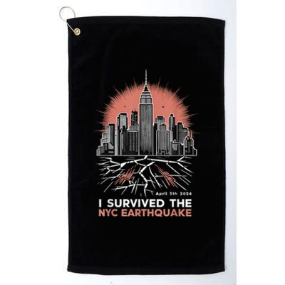 I Survived The Nyc Earthquake 2024 Platinum Collection Golf Towel