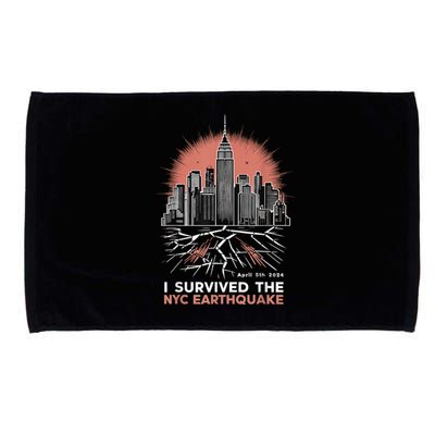 I Survived The Nyc Earthquake 2024 Microfiber Hand Towel