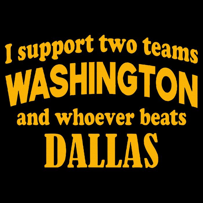I Support Two Teams Washington And Whoever Beats Dallas Bag