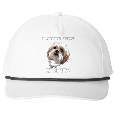 I SHIH TZU NOT Dog Puppy Pup Adorable Dog Lover Funny Snapback Five-Panel Rope Hat