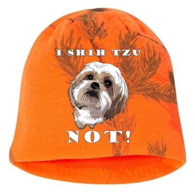 I SHIH TZU NOT Dog Puppy Pup Adorable Dog Lover Funny Kati - Camo Knit Beanie