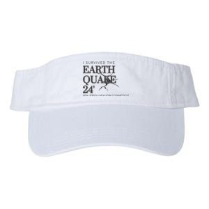 I Survived The Earthquake Of 2024 New Jersey New York Valucap Bio-Washed Visor