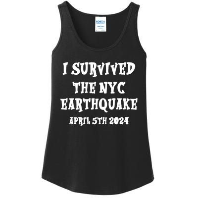 I Survived The N.Y.C. Earthquake April 5th 2024 Ladies Essential Tank