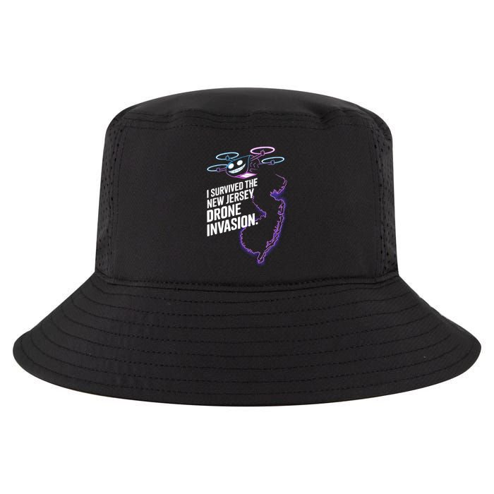I Survived The New Jersey Drone Invasion Cool Comfort Performance Bucket Hat