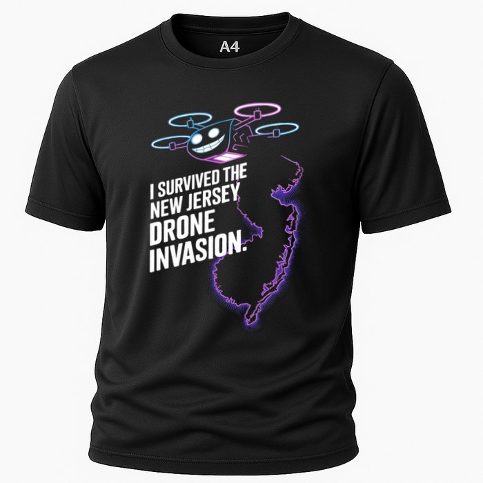I Survived The New Jersey Drone Invasion Cooling Performance Crew T-Shirt