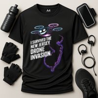 I Survived The New Jersey Drone Invasion Cooling Performance Crew T-Shirt