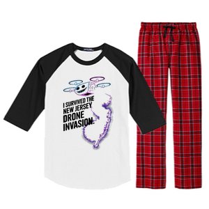 I Survived The New Jersey Drone Invasion Raglan Sleeve Pajama Set