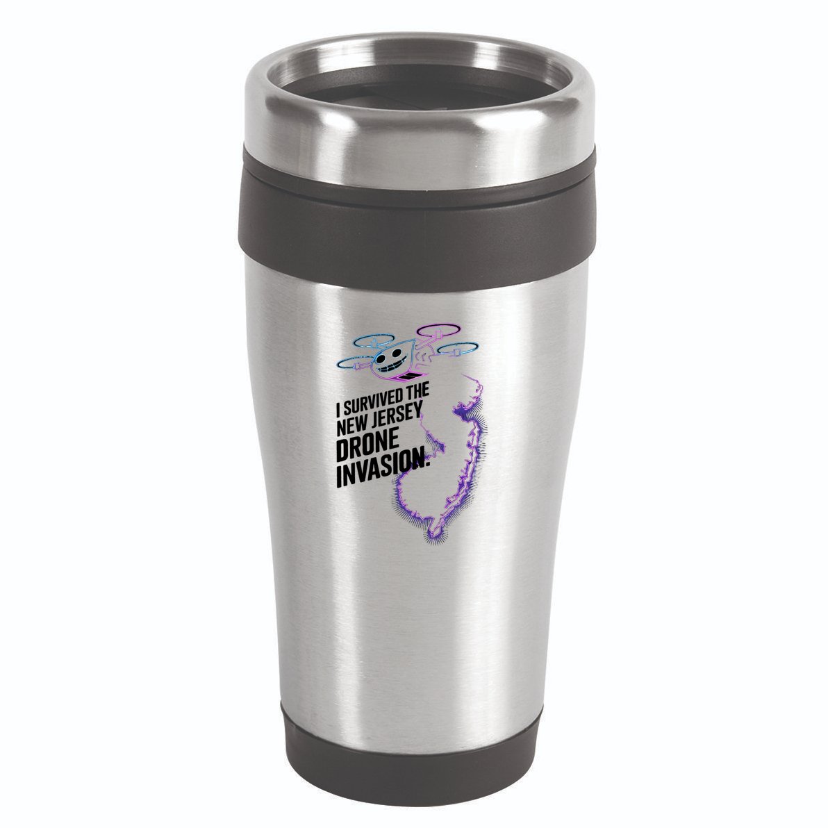 I Survived The New Jersey Drone Invasion 16oz Travel Tumbler