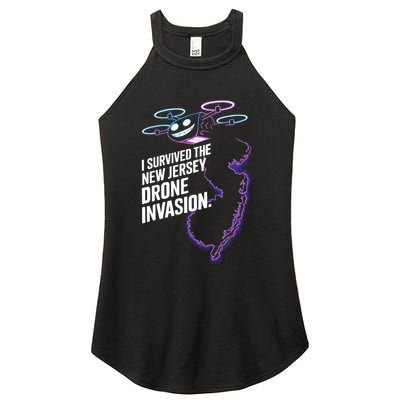 I Survived The New Jersey Drone Invasion Women's Perfect Tri Rocker Tank
