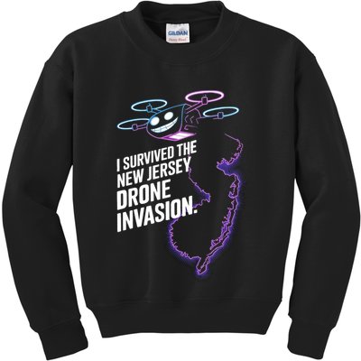 I Survived The New Jersey Drone Invasion Kids Sweatshirt