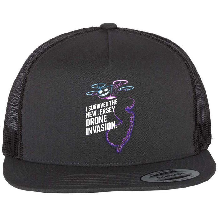 I Survived The New Jersey Drone Invasion Flat Bill Trucker Hat