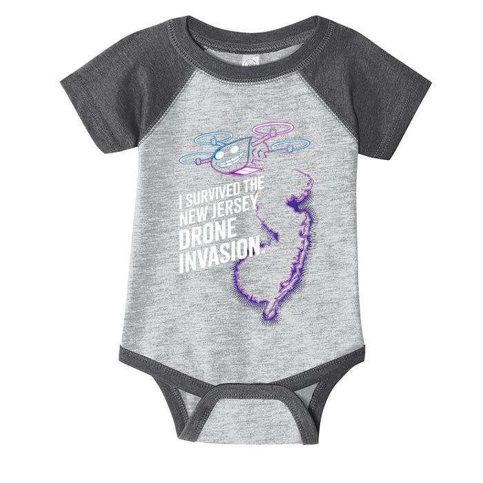 I Survived The New Jersey Drone Invasion Infant Baby Jersey Bodysuit