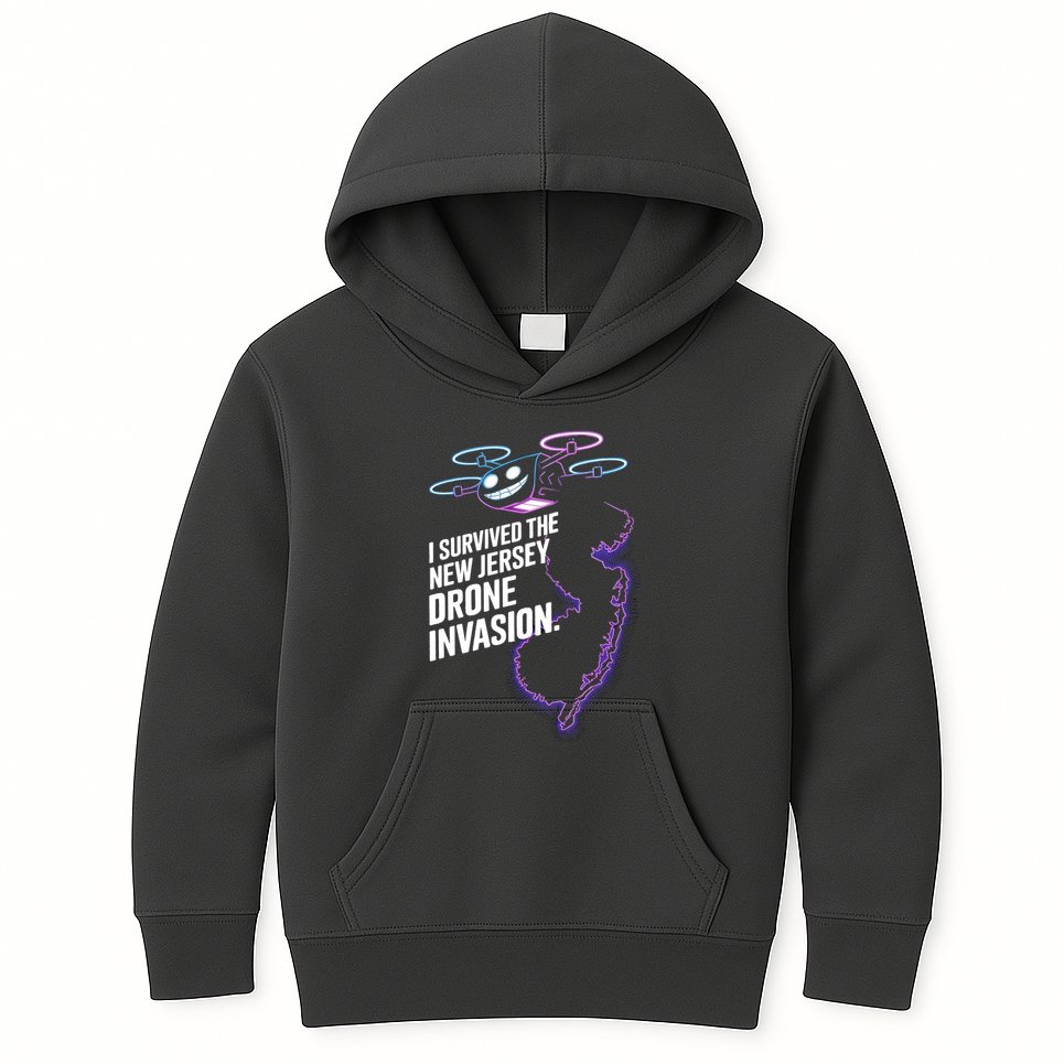 I Survived The New Jersey Drone Invasion Kids Hoodie