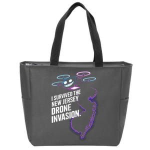 I Survived The New Jersey Drone Invasion Zip Tote Bag