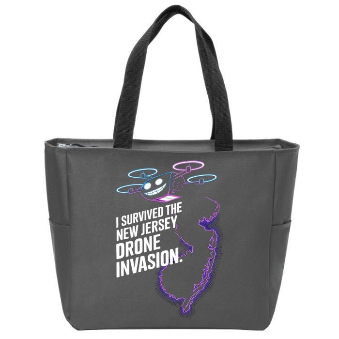 I Survived The New Jersey Drone Invasion Zip Tote Bag