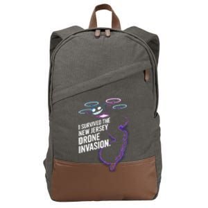 I Survived The New Jersey Drone Invasion Cotton Canvas Backpack