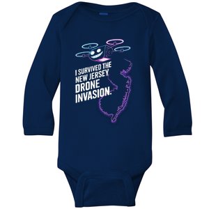 I Survived The New Jersey Drone Invasion Baby Long Sleeve Bodysuit