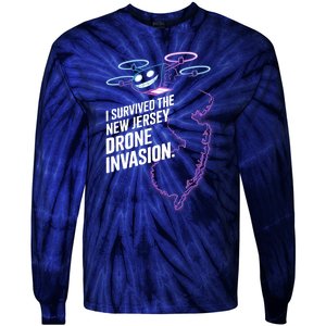 I Survived The New Jersey Drone Invasion Tie-Dye Long Sleeve Shirt