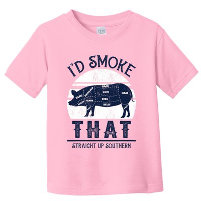 Id Smoke That Straight Up Southern Pig Vintage Toddler T-Shirt