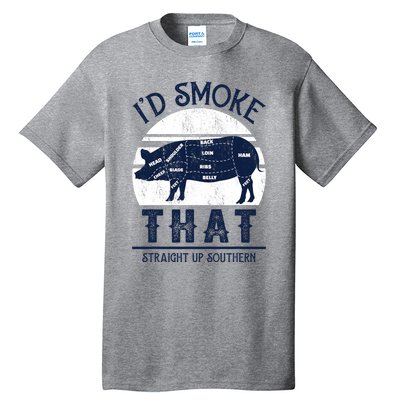 Id Smoke That Straight Up Southern Pig Vintage Tall T-Shirt