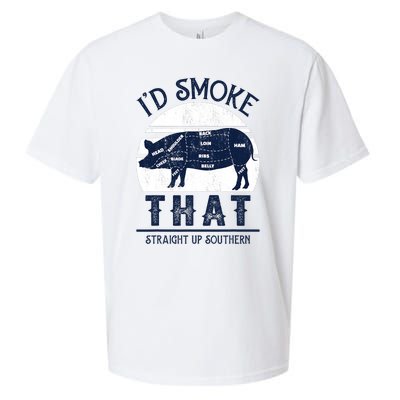 Id Smoke That Straight Up Southern Pig Vintage Sueded Cloud Jersey T-Shirt