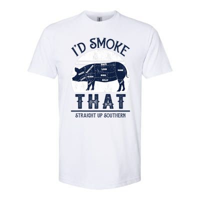 Id Smoke That Straight Up Southern Pig Vintage Softstyle CVC T-Shirt